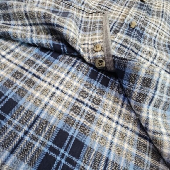 Thread & Cloth Flannel Shirt Women's XXL Blue Long Sleeve Button Down EUC - Picture 3 of 14